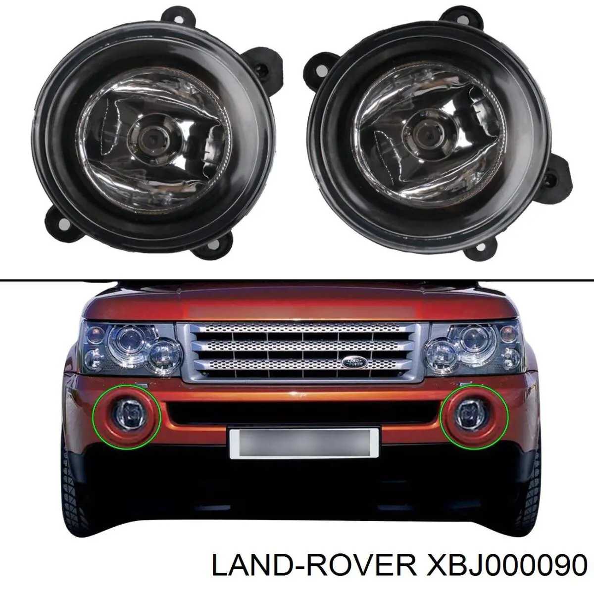 Luzes de nevoeiro esquerdas Land Rover XBJ000090 preço, a partir de 64,70 USD