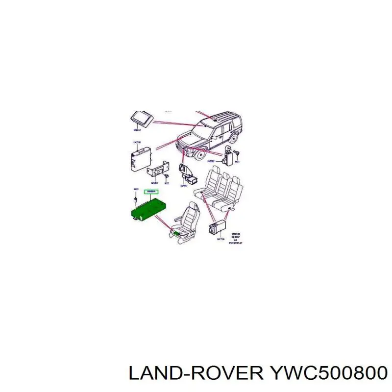 Módulo de controle do assento dianteiro Land Rover YWC000785 preço, a partir de 136,21 USD