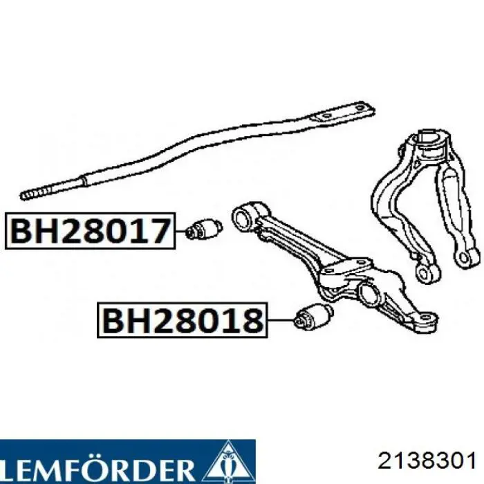 Compre 2138301 Lemforder Bloco silencioso interno traseiro de braço oscilante transversal