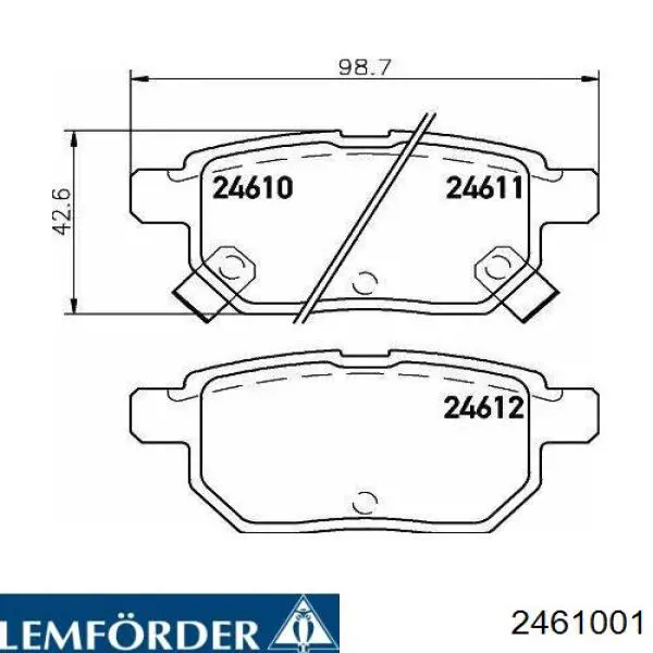 Compre 2461001 Lemforder Rolamento de suporte do amortecedor dianteiro
