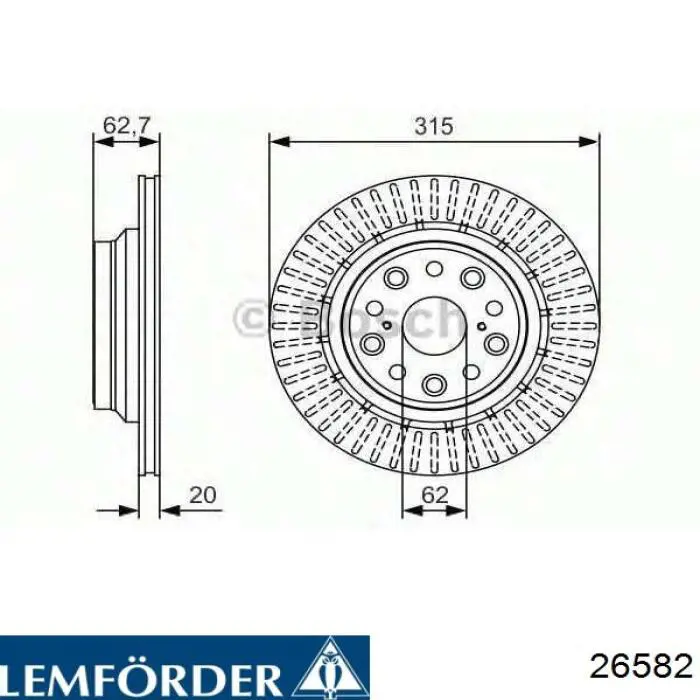 Compre 26582 Lemforder Bloco silencioso de viga traseira (de plataforma veicular)