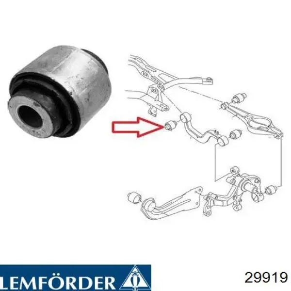 Compre 29919 Lemforder Bloco silencioso do braço oscilante superior traseiro