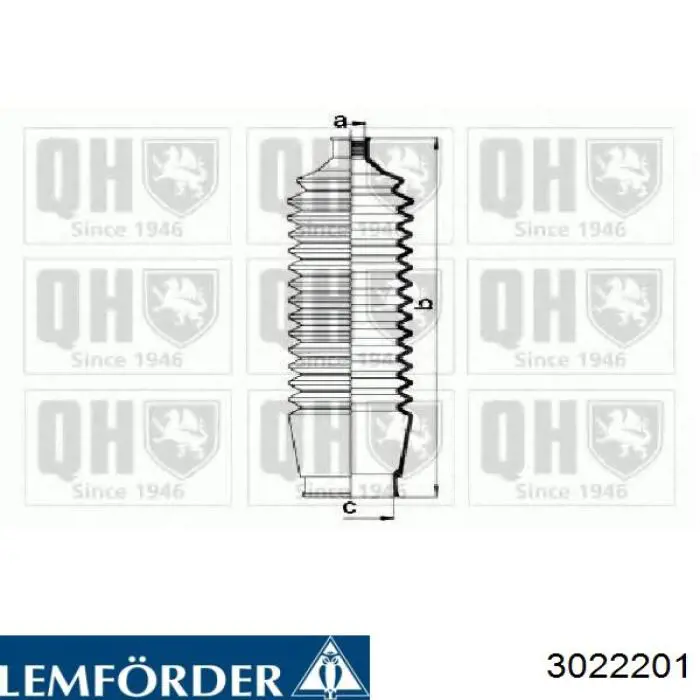 Compre 3022201 Lemforder Bota de proteção esquerda do mecanismo de direção (de cremalheira)