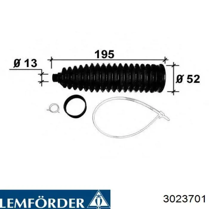 Compre 3023701 Lemforder Bota de proteção do mecanismo de direção (de cremalheira)