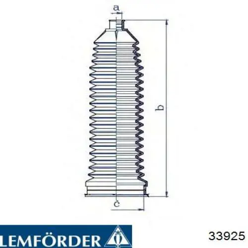 Compre 33925 Lemforder Bota de proteção do mecanismo de direção (de cremalheira)