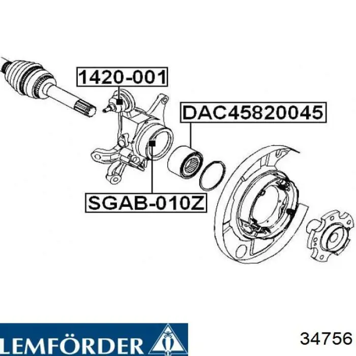 Compre 34756 Lemforder Bloco silencioso do pino de apoio traseiro
