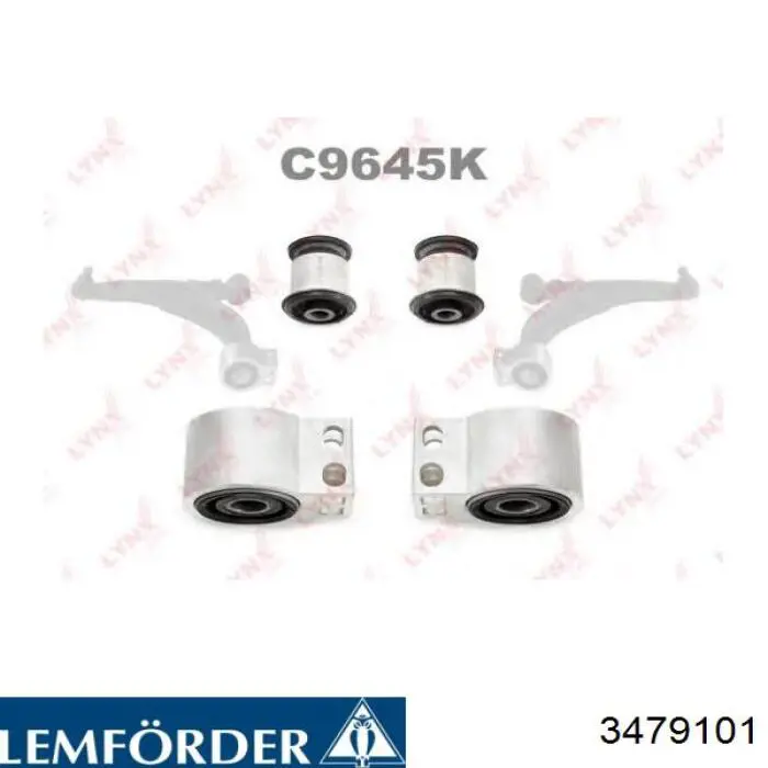 Compre 3479101 Lemforder Bloco silencioso dianteiro do braço oscilante inferior