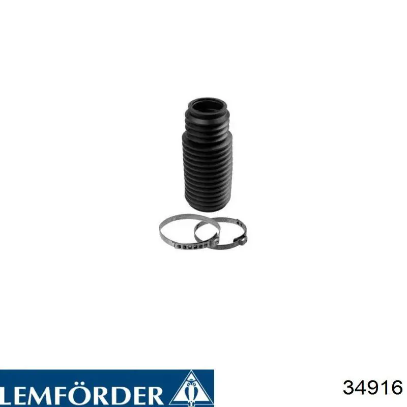 Bota de proteção esquerda do mecanismo de direção (de cremalheira) 34916 Lemforder