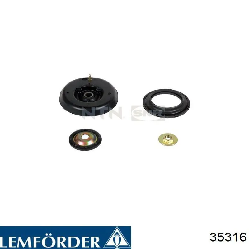 Bloco silencioso (coxim) de viga dianteira (de plataforma veicular) Lemforder 35316