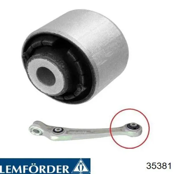 Bloco silencioso dianteiro do braço oscilante inferior 35381 Lemforder