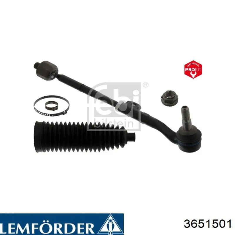 3651501 Lemforder Tração de direção montada esquerda