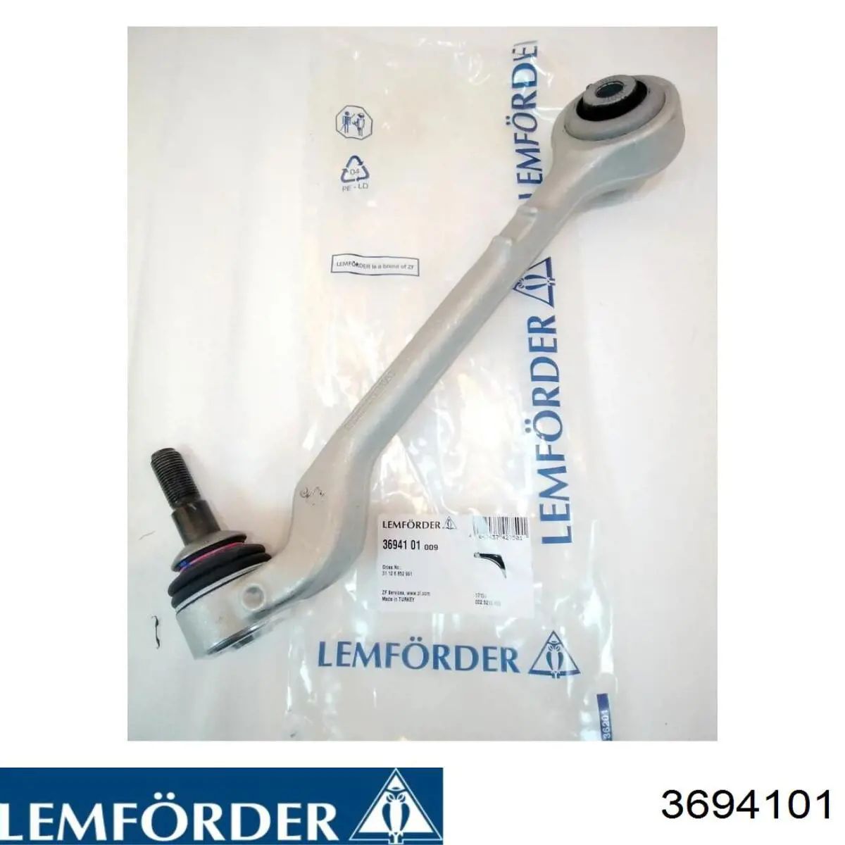 3694101 Lemforder Braço oscilante inferior esquerdo de suspensão dianteira
