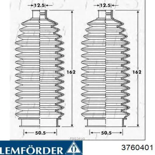 3760401 Lemforder Bota de proteção do mecanismo de direção (de cremalheira)