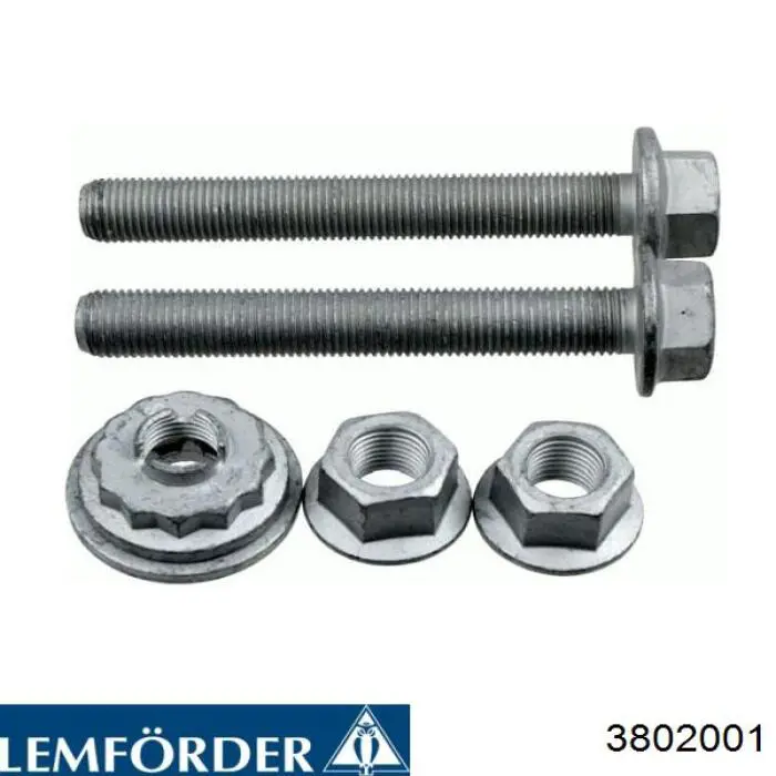 3802001 Lemforder Parafuso de fixação de braço oscilante dianteiro, kit