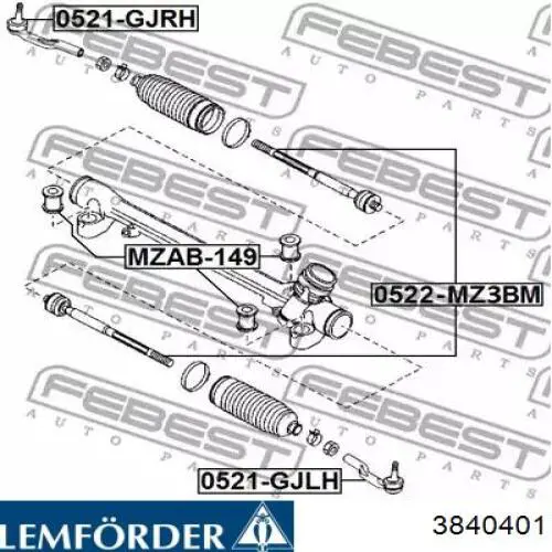 Tração de direção Lemforder 3840401 preço, a partir de 19,77 USD