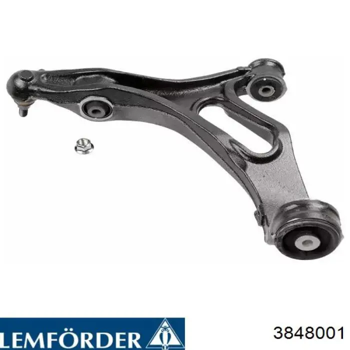 3848001 Lemforder Braço oscilante inferior esquerdo de suspensão dianteira