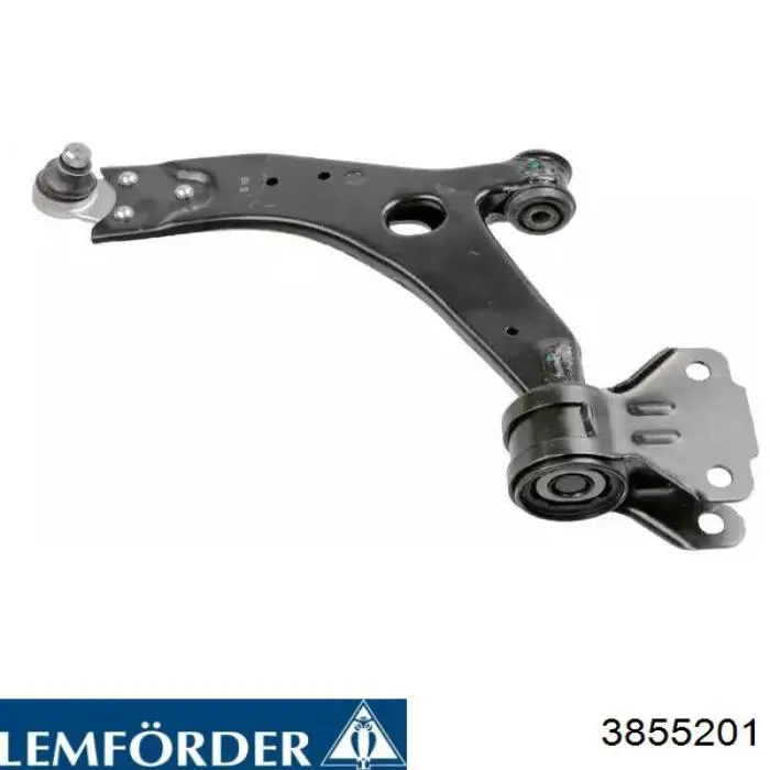 3855201 Lemforder Braço oscilante inferior esquerdo de suspensão dianteira