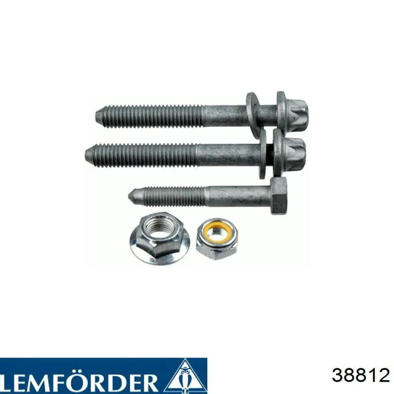 38812 Lemforder Parafuso de fixação do braço oscilante superior traseiro, kit