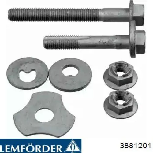 3881201 Lemforder Parafuso de fixação do braço oscilante superior traseiro, kit