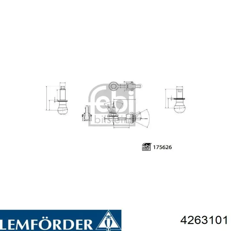 4263101 Lemforder Montante de estabilizador dianteiro