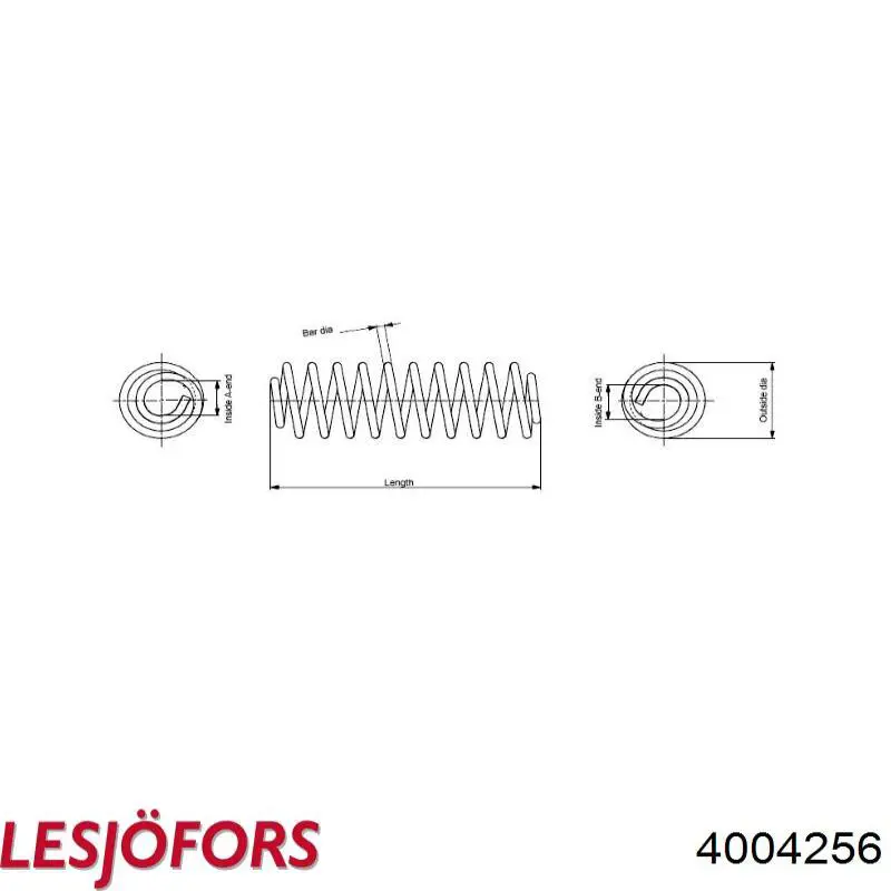 Compre 4004256 Lesjofors Mola dianteira