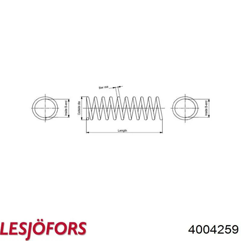 Compre 4004259 Lesjofors Mola dianteira
