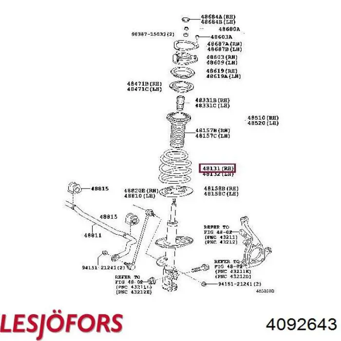 Mola dianteira Toyota 4813142830 preço, a partir de 87,69 USD