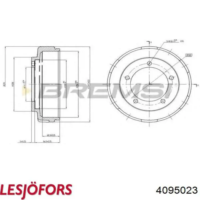 Compre 4095023 Lesjofors Mola dianteira