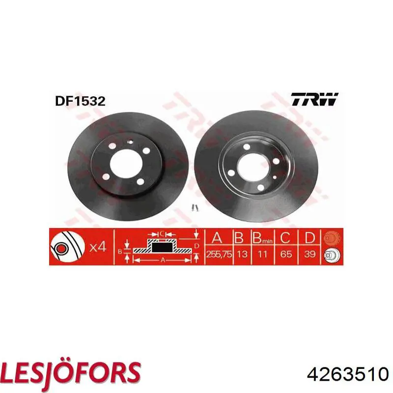 Mola traseira Lesjofors 4263510 preço, a partir de 52,99 USD