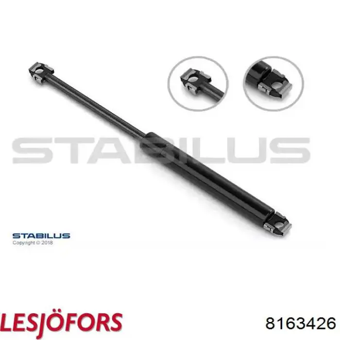 Compre 8163426 Lesjofors Amortecedor de tampa de porta-malas (de 3ª/5ª porta traseira)