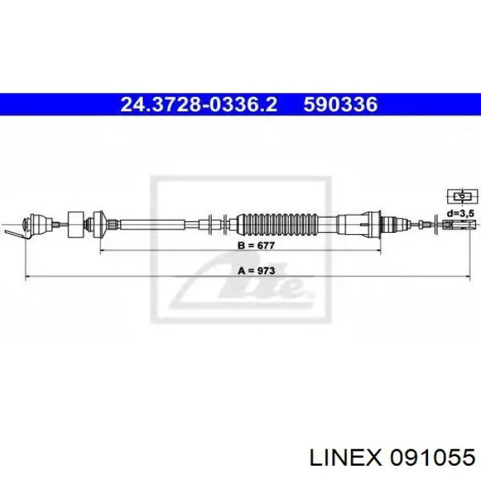 091055 Linex Cabo de embraiagem