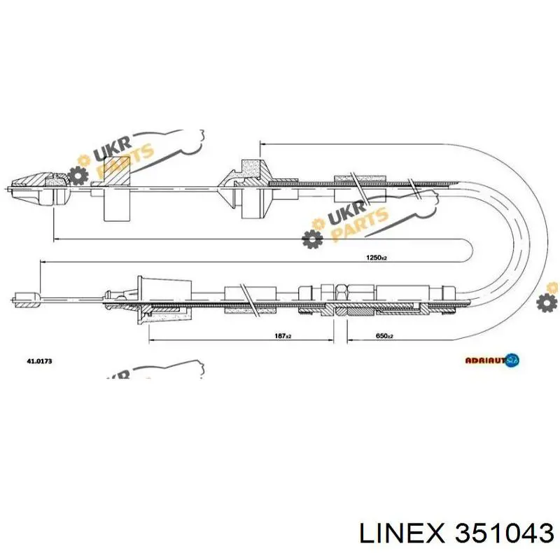 351043 Linex Cabo de embraiagem