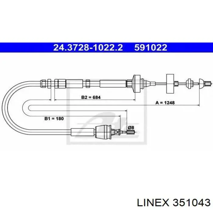 Cabo de embraiagem Linex 351043 preço, a partir de 35,88 USD