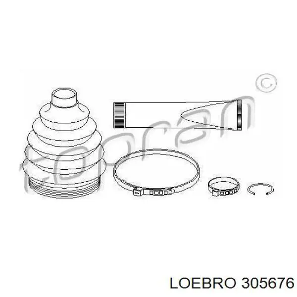 305676 Loebro Bota de proteção externa de junta homocinética do semieixo dianteiro