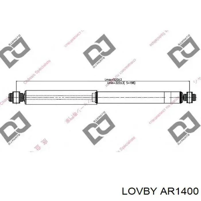 AR1400 Lovby Amortecedor traseiro