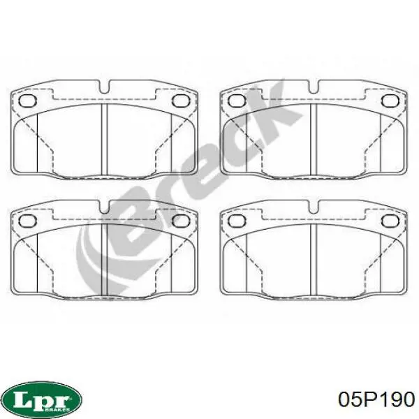 Compre 05P190 LPR Sapatas do freio dianteiras de disco
