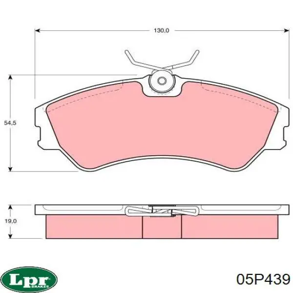 Compre 05P439 LPR Sapatas do freio dianteiras de disco