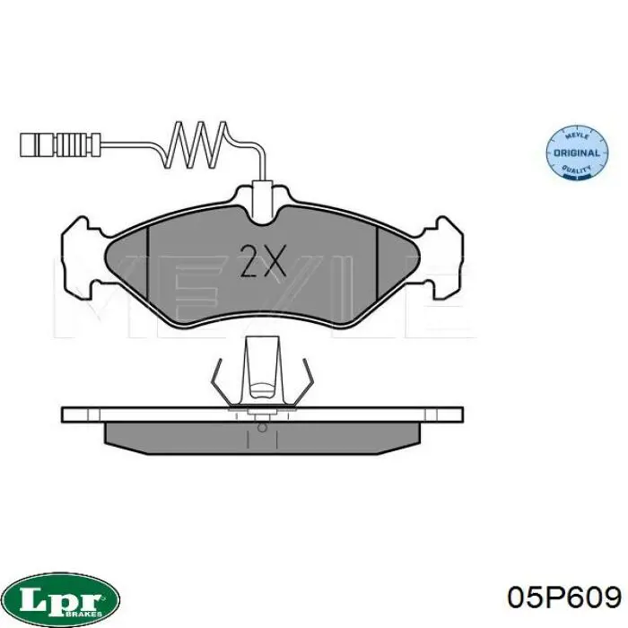 Compre 05P609 LPR Sapatas do freio traseiras de disco