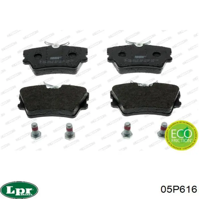 Compre 05P616 LPR Sapatas do freio traseiras de disco