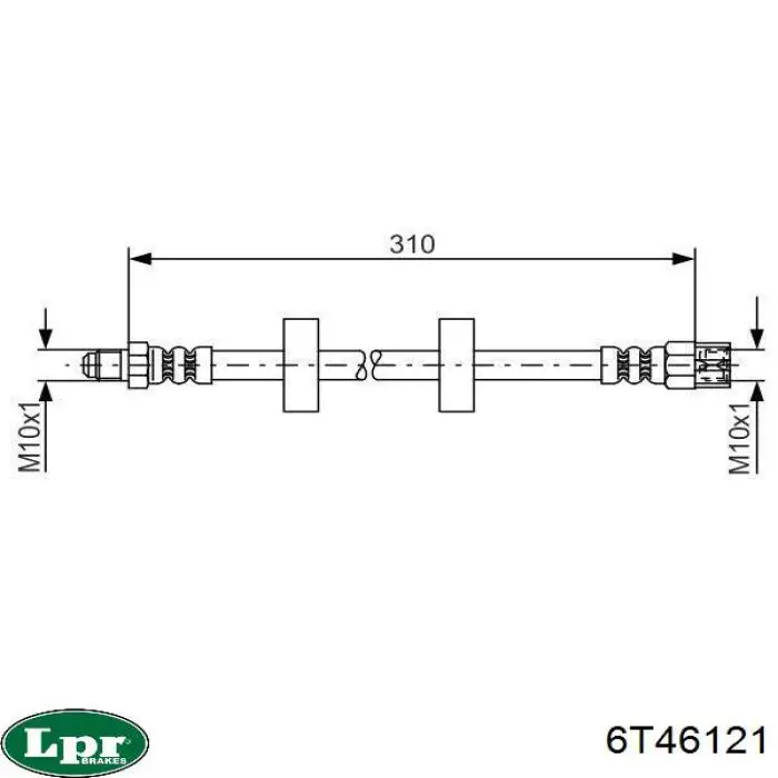 Compre 6T46121 LPR Mangueira do freio dianteira
