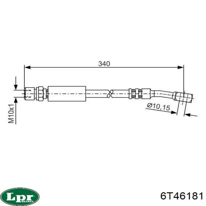 Compre 6T46181 LPR Mangueira do freio dianteira
