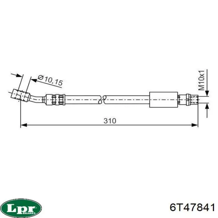 Compre 6T47841 LPR Mangueira do freio dianteira