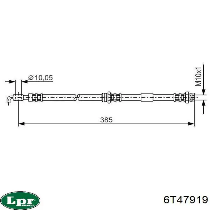 Compre 6T47919 LPR Mangueira do freio dianteira