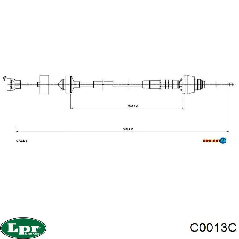 Cabo de embraiagem LPR C0013C preço, a partir de 25,72 USD