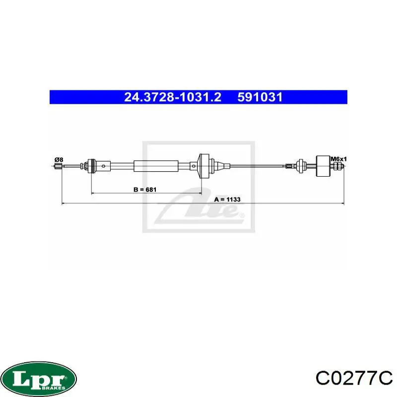 Cabo de embraiagem LPR C0277C preço, a partir de 24,86 USD