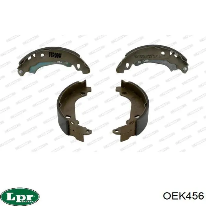 Compre OEK456 LPR Sapatas do freio traseiras de tambor, montadas com cilindros, kit