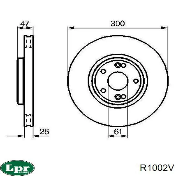 Compre R1002V LPR Disco do freio dianteiro