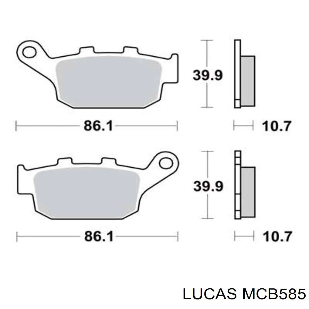 Sapatas do freio traseiras de disco EBC Brakes FA140