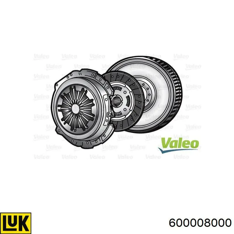 Compre 600008000 LUK Kit de embraiagem (3 peças)