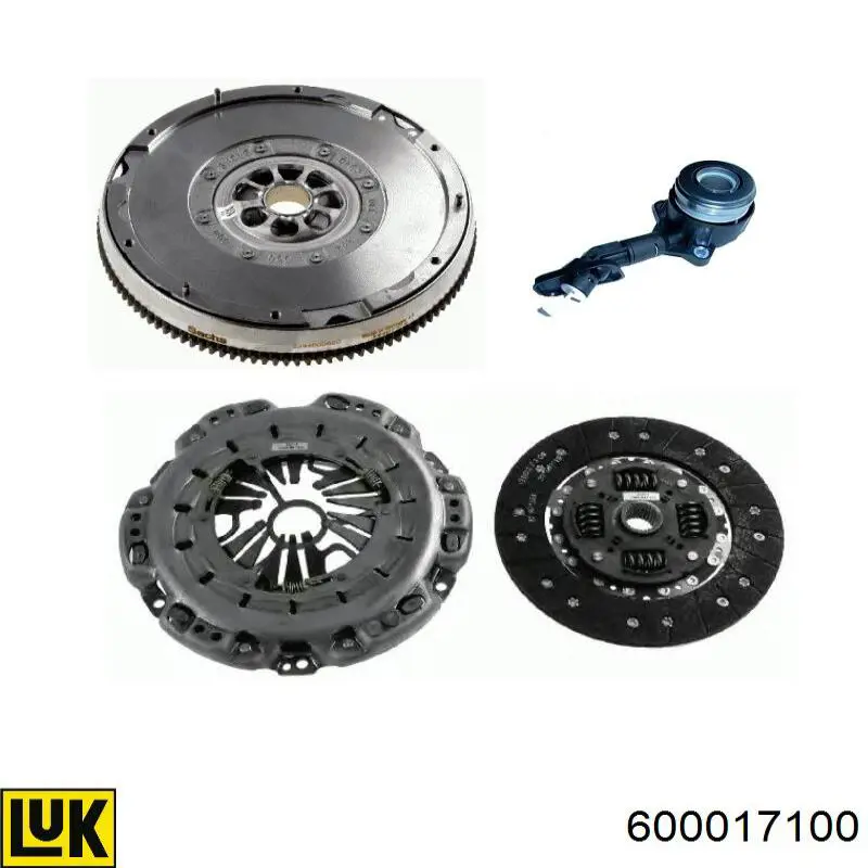 Kit de embraiagem (3 peças) LUK 600017100 preço, a partir de 532,10 USD